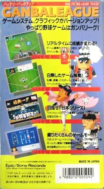 Hakunetsu Pro Yakyuu '94 - Ganba League 3 (Japan) (Beta) box cover back